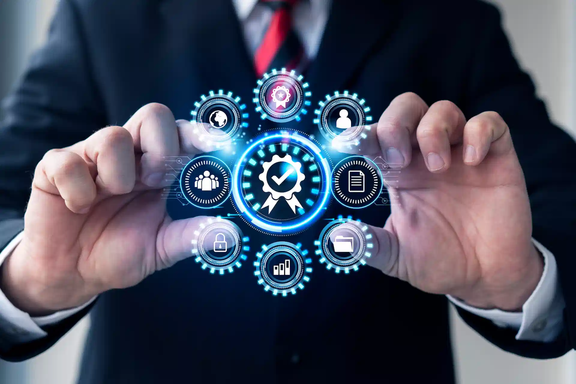 Professional business services and customer support technology concept