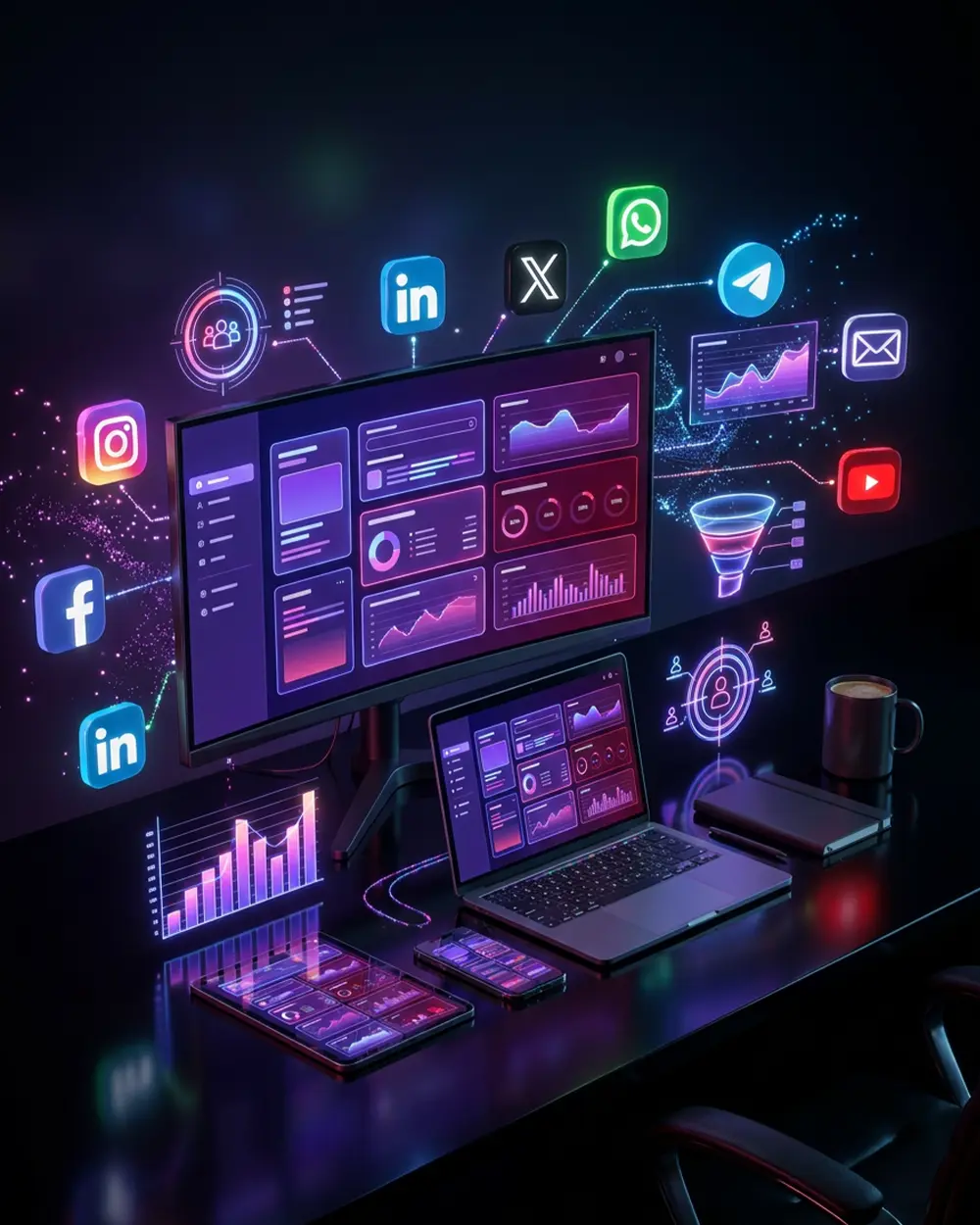 Why outreach and lead generation matter featuring targeted marketing, customer engagement, qualified leads, email campaigns, SMS marketing, and business growth solutions.